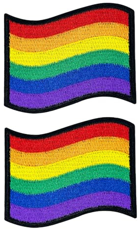 makstore LGBT Flagge Patch - Regenbogen Bügelflicken Aufbügler zum aufnähen/aufbügeln - Rainbow Patches für Jacken Tasche T-Shirt Jeans Backpack (2)