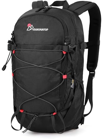 Mountaintop 18 l vandringsryggsäck män kvinnor vandringsryggsäck utomhus ryggsäckar för camping vandring resor, 18l svart, 18L