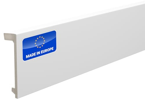 DQ-PP 6m GARDINENBLENDE – 150 x 40mm – Weiß – 3 x 2m – Polystyrol Vorhangleiste – Indirekte Beleuchtung – XPS Stuckleiste