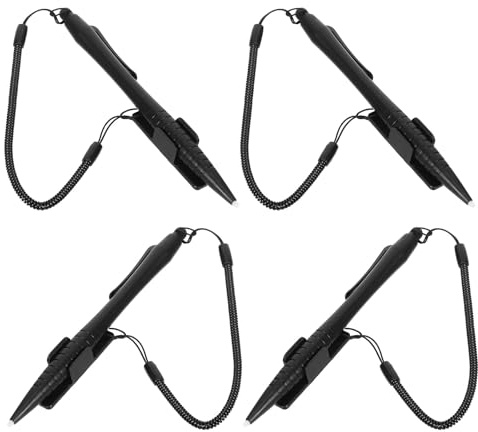 OSALADI Penna Stilo Resistiva Scrittura Precisa 4 Pezzi Nero per Touchscreen e Base Stabile in Plastico con Supporto per Navigazione Gps e Pos