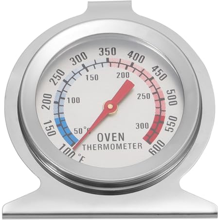 ASAKKURA Edelstahl Ofenthermometer 50 500 °c Backofenthermometer mit Großem Messbereich und Schneller Genauer Temperaturanzeige für Küche und Grill