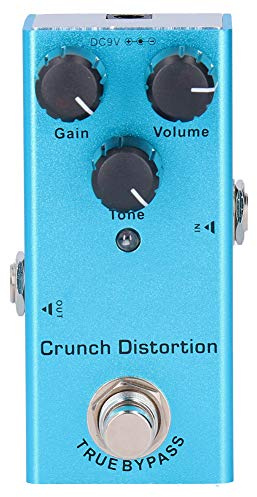 Mavaol Effektpedal för elektrisk gitarr Mini True Bypass Crunch Distortion Pedal med fodral i aluminiumlegering för gitarrister Rockmusiker DC 9V Power JDF3