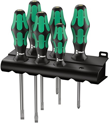 Wera 334/6 Kraftform Plus Lasertip Screwdriver Set, PH/SL, 6PC, 05105650001