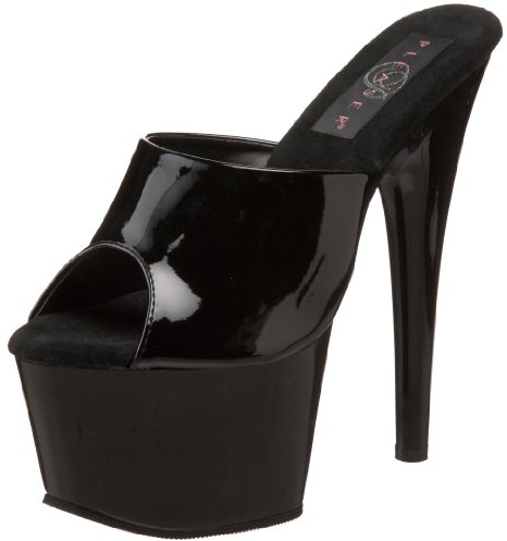 Pleaser Adore-701, Plattformspumps för kvinnor, Svart - Svart - 37 EU