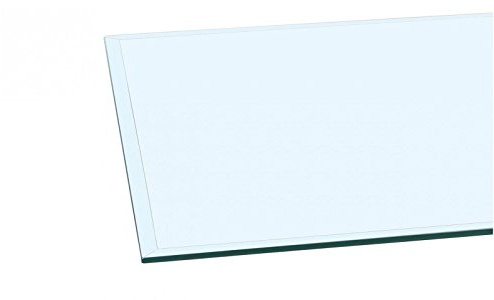 Euro Tische Glasplatte für Kaminofen und Tischplatte in 100x60cm Facettenschliff, Schutzplatte mit 6mm ESG Sicherheitsglas, Funkenschutzplatte, Glasboden für Kamin (Klarglas)