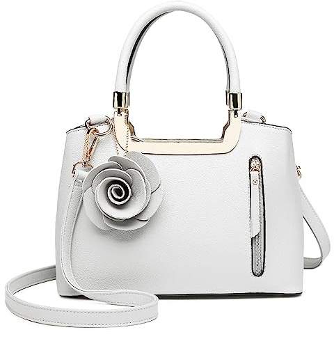 Miss Lulu Handtasche Damen Mit Blumen Henkeltasche Schultertasche Umhängetasche Elegant Kunstleder Retro Cross Body Tasche Damen