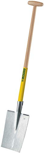 Leborgne, Louchet Senlis, Manche Bois en T, Tête Acier Trempé, Repose-Pieds, Manche léger de 90 cm en Bois certifié 100% PEFC, Remplacement Facile du Manche, Assemblé en France