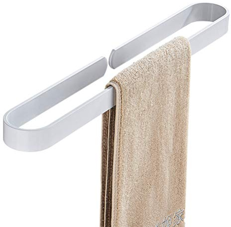 WING Handtuchhalter ohne Bohren Wandmontage handtuchring selbstklebend handtuchring Bad Handtuchstange Für Bad und Küche, Aluminium,Weiß,50cm