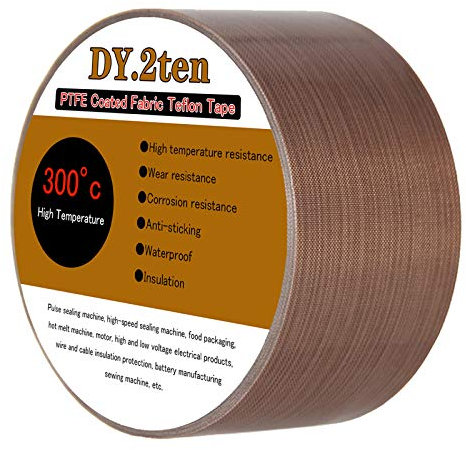 DY.2ten Teflon Tape, Brown, 2 x 10m, High Temperature, Vacuum Sealer Machine