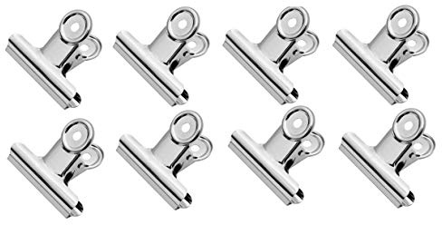 Fermacarte, Clip Multiuso in Metallo, Pinze Multiuso, Clip del Raccoglitore, Ufficio di Cancelleria Pinze, per Ufficio, Scuola e Famiglia (Moderno, 8 pz x 90mm)