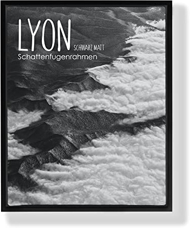 BIRAPA Lyon Keilrahmen für Canvas 50x70 cm in Schwarz Matt, Rahmen für Leinwände, Leerrahmen für Leinwand, Schattenfugenrahmen für Keilrahmen, Leinwand Rahmen
