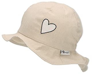 Sterntaler Mädchen Sonnenhut Flimmerherz Hut, beige, 45