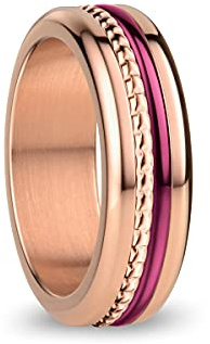 BERING Damen Ring in glänzendem roségold - Arctic Symphony Collection aus Edelstahl - Tigris