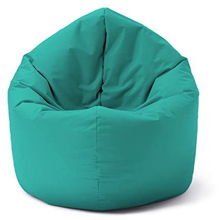 Lumaland sittsäck droppar: rund sittsäck (300 L) med 2-i-1-funktion för bekvämt sittande och liggande | Dubbellagret för avslappnade ögonblick inomhus och utomhus I med anpassningsbar EPS-fyllning | Ø