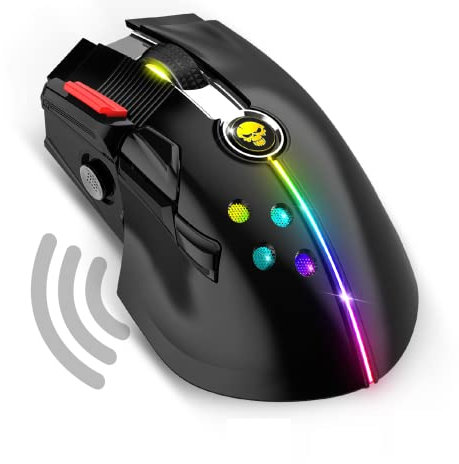 Spirit Of Gamer - XPERT M600 - Raton Inalámbrico Gaming Recargable - Mouse Gaming RGB - Sensor Optico De Alta Precisión 10000 dpi- 12 Botones Programables Incluido 1Rapid'Fire - Joystick 4 Funciones