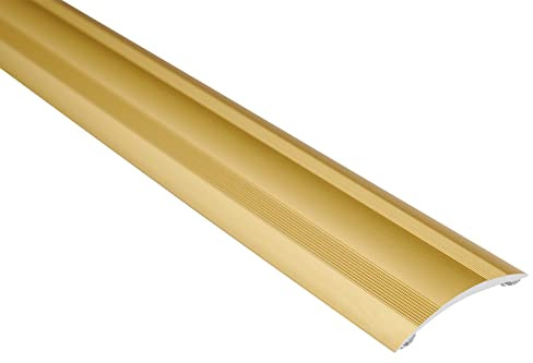 Effector Breites Boden Übergangsprofil Gold 100 cm 61x8 mm Alu | Breites Profil, Goldene Optik, Hohe Belastbarkeit