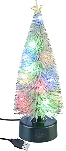 infactory Bunter LED-Weihnachtsbaum mit USB-Betrieb, 25 cm hoch (Weihnachtsbeleuchtung)