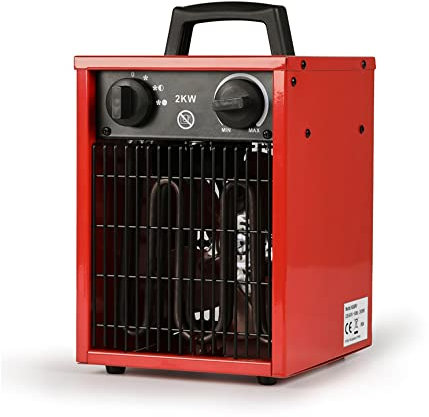 SAVING HUB 2KW Greenhouse Heater Thermostatic Temperature Control Indoor Outdoor Green House Electric Portable Heater Garden, Workshop, Garage IP24 Rated 20cm(W) x 23cm(H) x 33.5cm(D)