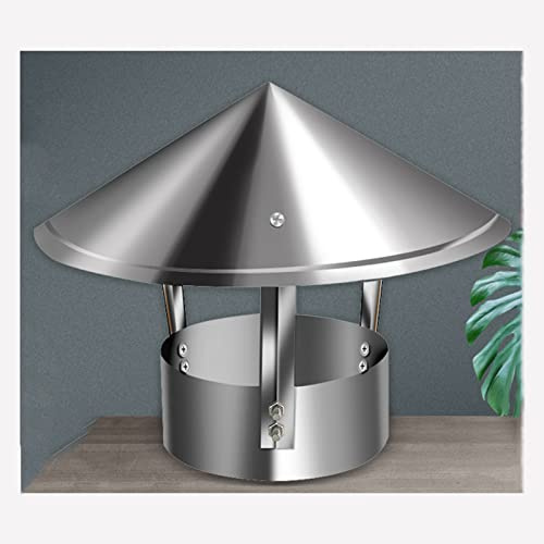 JUCCJUXIN Cappuccio per Camino Tetto in Acciaio,Cappello Antipioggia E Anti-Neve per Canna Fumaria in Acciaio Inox,Cappello Cinese con Acciaio Inox per Canna Fumaria,d14cm/5.51in