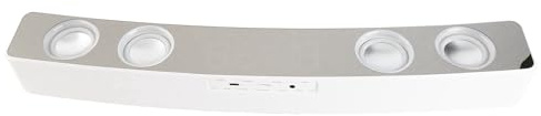 Altavoces para Ordenador, Barra de Sonido Bluetooth, Subwoofer Estéreo de Alta Fidelidad, Conexión de Entrada Auxiliar de 3,5 Mm, Altavoces Alimentados por USB, Altavoz Dinámico (Blanco)