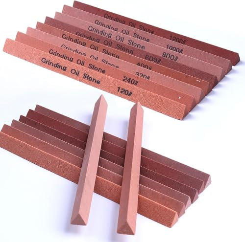 CBRIGHT Lot de 16 pierres à aiguiser multi-grains pour aiguiser les couteaux - Pour aiguiser les gouges ou la plupart des outils de coupe à lames métalliques