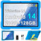 Kinder Tablet 10 Zoll Android 14 mit 5G WiFi 6, 20 GB RAM+128GB ROM(TF 1TB), Octa-Core, Widevine L1, Kindersicherung, 6000mAh, Bluetooth 5.0, 1280 * 800, GMS Certified Kids Tablet mit Eva Case - Blue