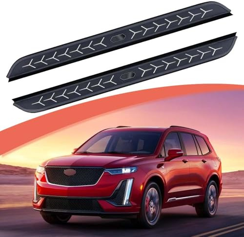 Lot de 2 marchepieds latéraux avec supports pour Cadillac XT6 2019-2024