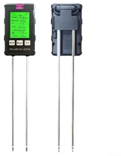 Zoegneer 6-in-1 Bodentester Boden-pH-Messgerät Bodentester Bodenfeuchtigkeitsmesser fruchtbare Bodentemperatur Boden ph Meter Luftfeuchtigkeit