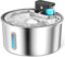 PawPoll Wireless Cat Water Fountain for Drinking, 3.2L Cat Fountain Stainless Steel Cordless Pet Water Dispenser Battery Operated Motion Sensor Silent Rechargeable Water Fountain for Cats