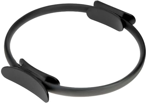 QWORK® Cerchio Pilates 38CM per Allenamento Completo, Anello di Resistenza per Pilates Yoga con Doppio Manico