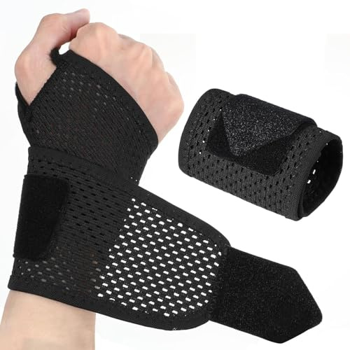 Muñequera Deportiva Gimnasio, Muñequera Izquierda Derecha Fitness, Tobillera Muñeca Transpirable, Soporte para Muñeca Unisex para Hombre y Mujer