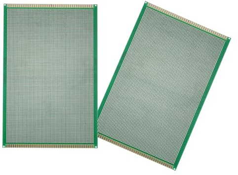 sourcing map 2Pcs Breadboard Solderable 300mm x 180mm Green Circuit PCB Board Double Sided Tin-Plated PCB Prototype Board for Electronics Prototyping, DIY Circuits Projects