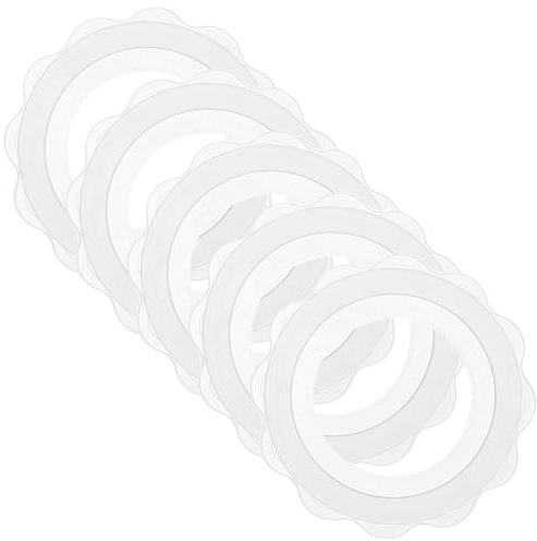 minkissy Lot de 5 Anneaux de Protection Mammaire en Silicone Blanc Antidérapant les Frottements, Couvre-tasses D'allaitement, pour L'allaitement en Public Voyage