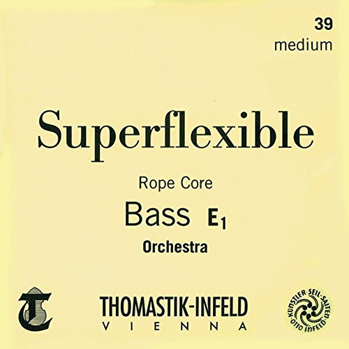 Thomastik Einzelsaite für Kontrabass 4/4 Superflexible - A-Saite Stahlseilkern, Chrom umsponnen, Solostimmung, mittel