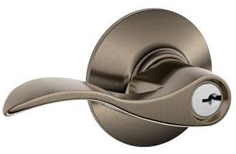 Schlage F51A Acc 620 Accent Keyed Entry Lever, Antique Pewter