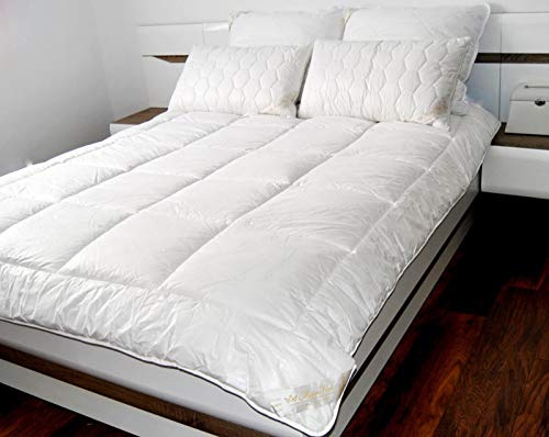 Merino Wool Bedding Summer Duvet 220 x 240 cm Merino Wolle Bettdecke 220 x 240 cm, 250 GSM Sommer Tog 100% Natur