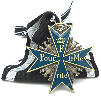Orden 1. Weltkrieg - Pour le Merite Orden - Preußische deutsche Armee - TOP Sammler Anfertigung | Hochwertige Zinklegierung inkl.Band - Geschenkidee für Militaria-Sammler