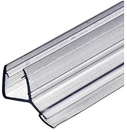 Gedotec Duschlippendichtung für Duschtüren wasserabweisend | 1 Stück - Profil-Dichtung 135° | Länge: 2 m | Duschdichtung 8mm - 10mm| Türdichtung PVC Transparent | Duschkabinen Dichtungen Duschwand