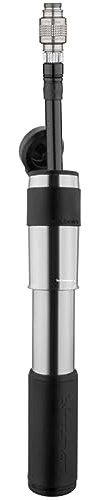 Birzman Velocity Portable Pump MTB 90PSI / 6.2 Bar Silver (Portable Pump), Unisex-Erwachsene Radfahren, Colour, Size -