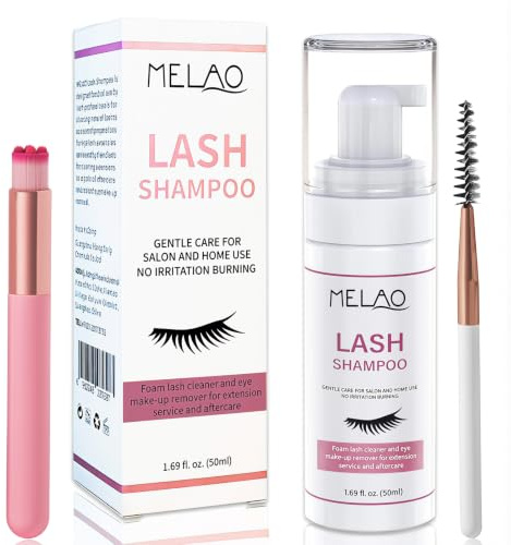Wimpernverlängerungs-Reiniger, Augenlid-Schaumreiniger, Wimpern-Schaumshampoo, frei von Öl, Parabenen und Sulfaten, absolut sicher für natürliche Wimpern und nicht reizend