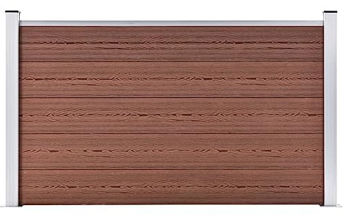 vidaXL Gartenzaun Sichtschutzzaun Windschutzzaun Lamellenzaun Windschutz Sichtschutz Zaun Element Garten Terrasse WPC 180x105cm Braun