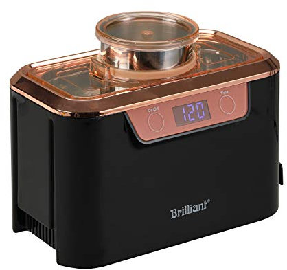 Brilliant Ultrasonic Cleaner, Plastic Stainless Steel, Black