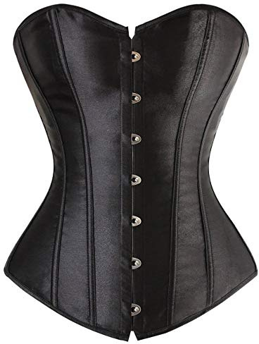 Everbellus Donna Bustino Corsetto a cuore, Stringivita Modellante Dimagrante Eleganta Corsetto Nero Small