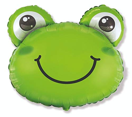 Ballonim Frosch Froschkopf ca. 80 cm x 80 cm Luftballons Folienballon Party Dekoration Geburtstag