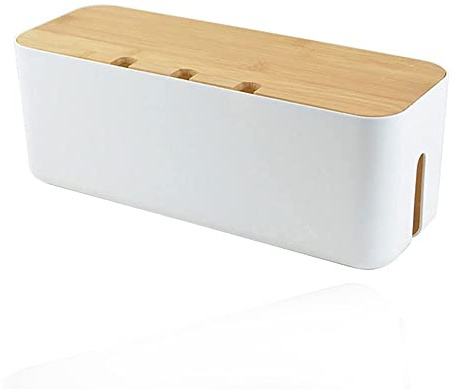 Rangement Câble Boîte Rangement, Boîtes Rangement Câbles avec Couvercle, Cordon Multiprise Cache Boîte Plastique, Cordon Multiprise Cache Boîte, pour Dissimuler Multiprises et Câbles