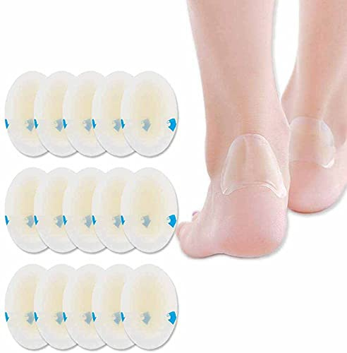 15 Stück Blistergelschutz, unsichtbare Blasenkissen, Fußblasenkissen, Pflaster, wasserdichte Blase für Zehen und Finger, Vorfuß-Fersenschutz und Schutzhaut für Ferse, Fuß, Zehenschuhe, 15 Stück