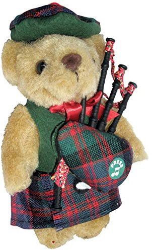 I LUV LTD Musikfigur Teddybär, Schottisches Geschenk für Macdonald Tartan Clan, Hergestellt in Schottland