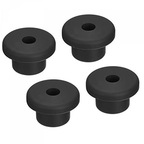 sourcing map Rubber Grommet Mount Dia 19/32 (15mm) Round T Type for Organizing and Protecting Cord Pack of 4