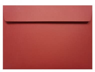 Netuno 100 Umschläge Rot DIN C5 16,2x22,9 cm edel und elegant | 120g Design Papier · hochwertige große rote Kuverts für Weihnachten, Advent, Nikolaus, Valentinstag, Einladungen