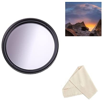 Filtre de couleur dégradé gris pour Sony Alpha A6600 A6500 A6400 A6300 A6100 A6000 A5100 A5000 A3000 avec objectif Sony Alpha SEL1855 E Mount 18-55 mm F3.5-5.6 49 mm
